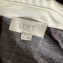 The Loft  Outlet Twofer Collared Knit Top Blouse Plaid Rust Red Cream M Photo 3