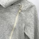 Ruby A  Womens Heather Asymmetric Zip Long Sleeve Cotton Blend Sweatshirt Gray 1 Photo 3