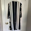 Topshop  striped duster jacket trench coat lightweight navy white Photo 2