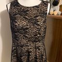 City Triangles Black Floral Lace Overlay Dress Photo 1