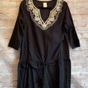 Lands'End  439105 voile swim cover up black cotton Photo 0