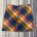 Altar'd State  Blue And Orange plaid pencil mini skirt Photo 2