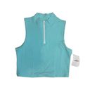 Forever 21 NWT  Active Sleeveless Knit Gym Yoga Top Quarter Zip Up Mock Neck New Photo 1