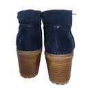 Jack Rogers Poppy Flannel Hiker Lug Boots Blue Suede Size 6.5 Photo 3