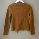 Madewell Ribbed Long Sleeve Front Knot Top Small Photo 1