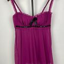 Frederick's of Hollywood Frederick’s of Hollywood Fuchsia Purple Mesh Ruffle Lingerie Sheer Top Dress Photo 0