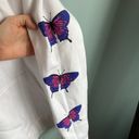 Pretty Little Thing White Butterfly Hoodie Photo 5