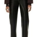 Wilfred  Aritzia Melina Black High Rise Straight Leg Vegan Leather Pants size 12 Photo 0