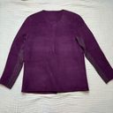 St. John  Double Face Cashmere Wool Blend Jacket Plum Snap Front Coat pockets Photo 12