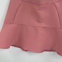 ZARA  Light Pink Peach High Waist Mini Short Cotton Textured Skirt Size Medium Photo 2