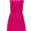 Laundry by Shelli Segal Laundry Shelli Segal Lace Cutout Dress Pink Scalloped Hem Fuschia Back Cutout 8 Photo 0