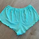 White Fox Boutique  - Ribbed Sleep Shorts in Green Photo 4