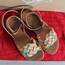 Christian Louboutin  Ella Rainbow Braided Leather Suede Strappy Sandals Photo 5