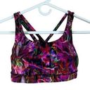 Lululemon Size 4 Energy Sports Bra Hyper Flo Pink Abstract Strappy Active Photo 0