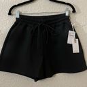 Good American NWT  Scuba Drawstring Shorts With Pockets Size S Black Color Photo 1