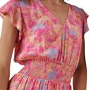 Rails  Tara Flutter Sleeve Smocked Waist Mini Dress in Passion Flower Size S NWT Photo 3