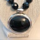 Onyx Black   pendant silver necklace Photo 2