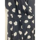 Faithfull the Brand  Oslo Floral Wrap Mini Dress Size 2 Black And White Ties Photo 2