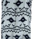 BB Dakota  Melody Aztec Shift Mini Dress Slit Shoulder Off White Size XS Photo 4