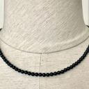 Onyx Dainty silver black  beaded necklace Photo 0