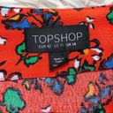 Topshop  Ditsy Orange floral high rise shorts 10 Photo 5