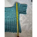 Handmade  Crocheted Sweater Top Sz M? Aqua/Teal/Green Coastal Grannie CottageCore Photo 7