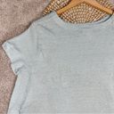 J.Jill  Love Linen Scoop Neck Mixed Media Short Sleeve Textured Swing Top XSP Photo 7