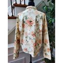 Denim & Co . Women's Beige Cotton Long Sleeve Button Front Collared Jacket Large Photo 5