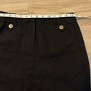 J. McLaughlin  Black Pencil Skirt Front Slit Button Pocket Detail Photo 6