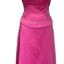 Jordan  Y2K Strapless Hot Pink Corset Formal Long Dress Fit & Flare 2 Photo 0