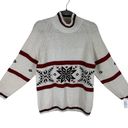 Krass&co Original Russ Sport  Vintage NWT Mock Neck Multicolor Ski Sweater Size PL Photo 0