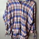 Joie  Women's Pink, Blue and Orange Plaid Button Up Shirt Size Small Photo 0