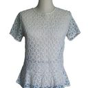 Hinge  Lace Peplum Crewneck Top Photo 0