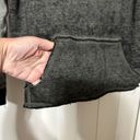 Derek Heart  charcoal gray hoodie with kangaroo pockets with adjustable drawstrin Photo 2