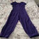 Emporio Armani Purple Acetate Button Cuffs Cap Sleeves Jumpsuit, size 4 Photo 0