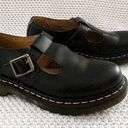 Dr. Martens  Polley Black Smooth Leather Mary Jane Buckle Platform Heels Shoes 7 Photo 0