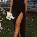 Show Me Your Mumu  Bridesmaid Dress Black Off Shoulder Slit Maxi Dress Small S Photo 1