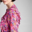 Gap Pink Ruffle Long Sleeve Floral Dress Photo 4