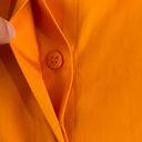 INC New  Flared Cuff Button Down Shirt Relaxed Fit Tangerine Crush Orange Photo 7