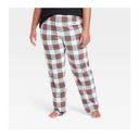 Lounge Wondershop Pajama Pant XXL Womens Fleece Plaid Sleep  Red White Plaid NWT Photo 14