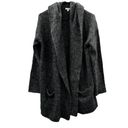 Vince  Gray Mohair Wool Blend Long Sleeve Hooded Knit Oversized Cardigan Size S Photo 2