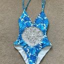 frankie's bikinis  Poppy One Piece Blue Dahlia in size medium Photo 0