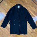 Wilfred  Aritzia CHERRELLE Black Double Breasted Blazer Jacket Size S Photo 8