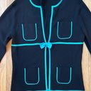 BCBGMAXAZRIA  Cardigan Twee Black Blue Size Large Photo 1