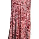 Rachel Zoe Women's  Red White Hearts Satin Pull On Long Maxi Skirt - Size Small S Photo 1