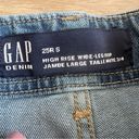 Gap  High Rise Wide Leg Crop Jeans Size 25R Short Photo 4