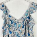 Nine Britton NWT Stitch Fix  Floral Paisley Ruffle Strap Top Blue Size Medium M Photo 9