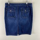 Banana Republic  Medium Wash A-Line Stretch Jean Skirt Size 8 Photo 1