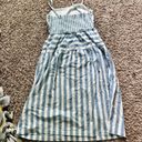 Old Navy Blue And White Striped Sundress Photo 1