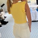 ZARA Yellow Ruffle Sleeve Top Photo 3